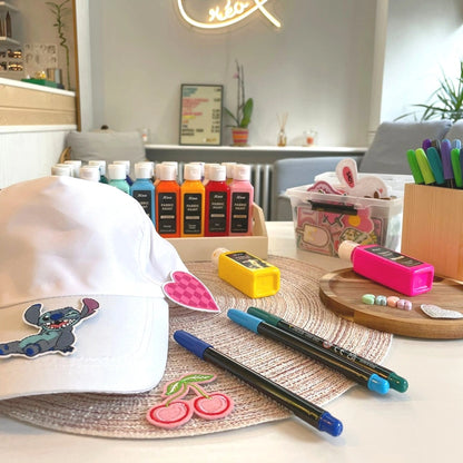 Atelier créatif personnalisation de casquette, création de casquette DIY unique à Romorantin lanthenay chez Créa cœur 