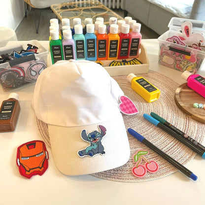 Atelier créatif DIY casquette à personnaliser atelier ludique enfants et adultes à romorantin lanthenay chez Créa cœur 