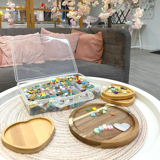 Atelier créatif dessous de verre en mosaïque activités ludiques à romorantin lanthenay chez Créa cœur 