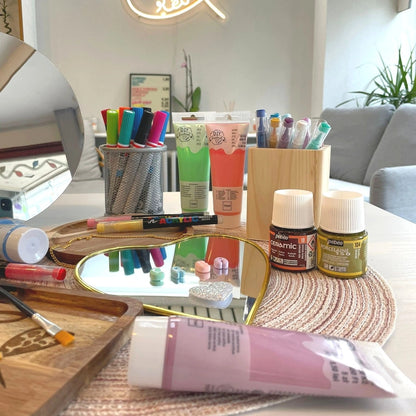 Atelier créatif personnalisation de miroir activités ludiques à Romorantin-Lanthenay chez Créa Cœur 