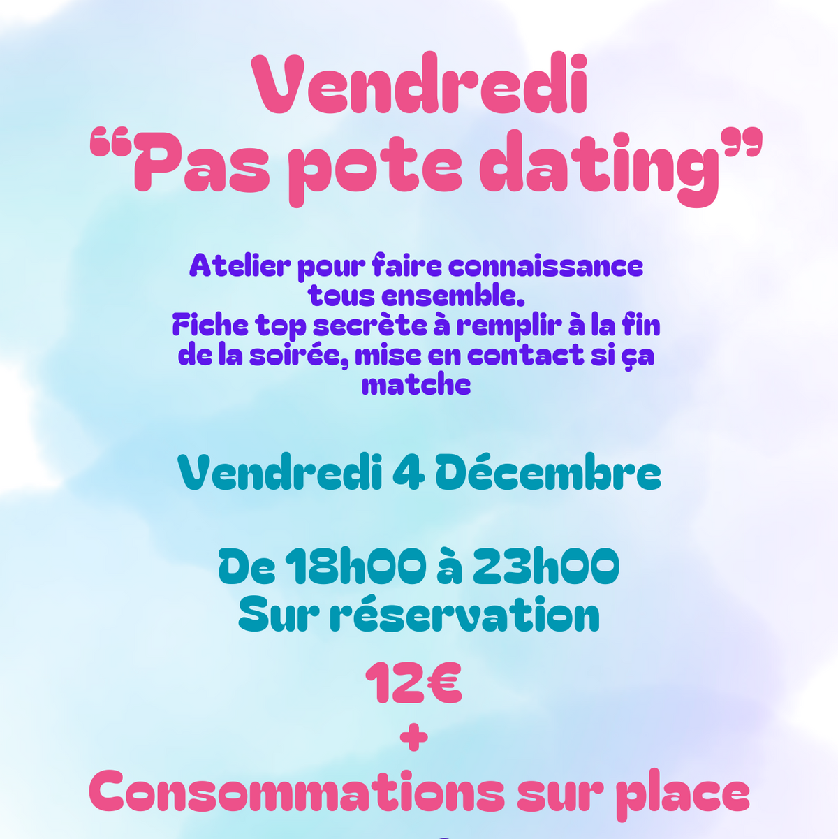 rencontre amoureuse atelier créatif soirée speed dating