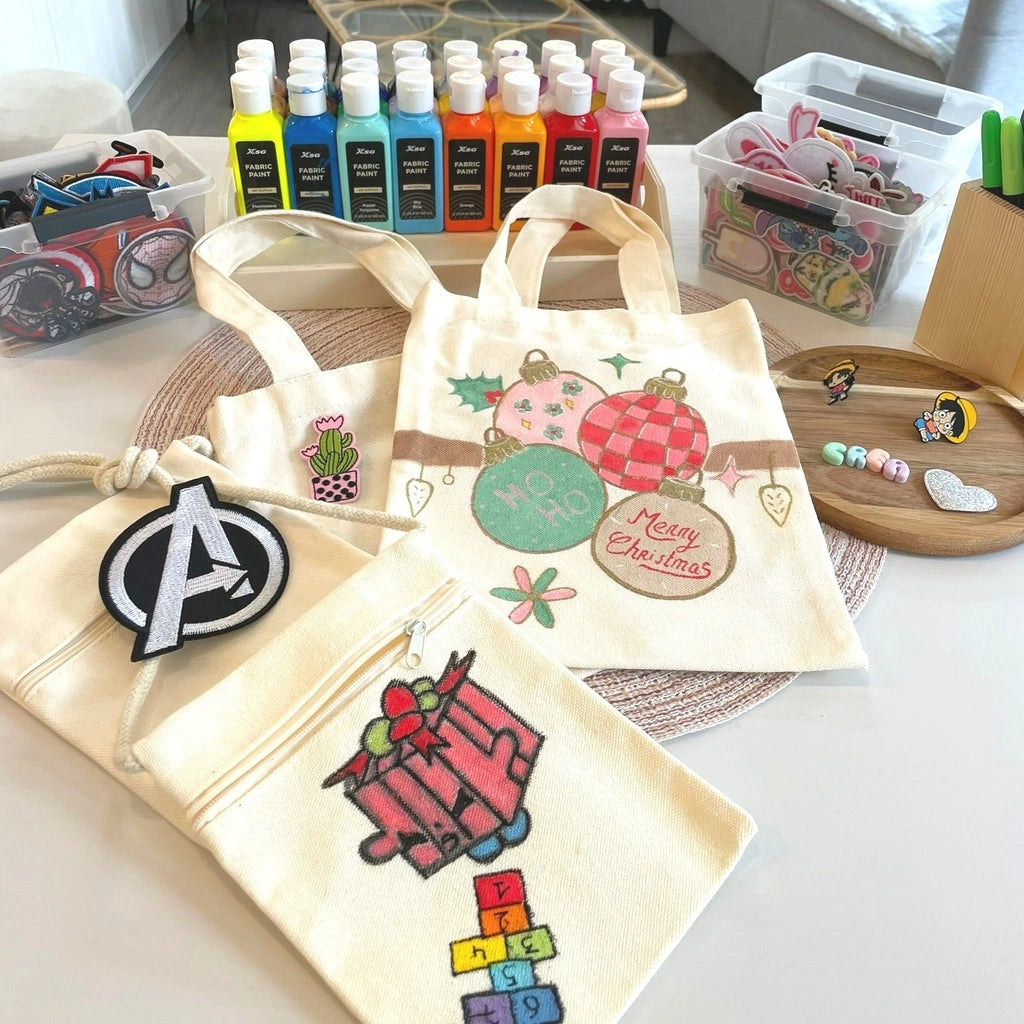 Atelier créatif personnalisation de sac et de Tote bag DIY avec feutres textiles à romorantin lanthenay chez Créa cœur 